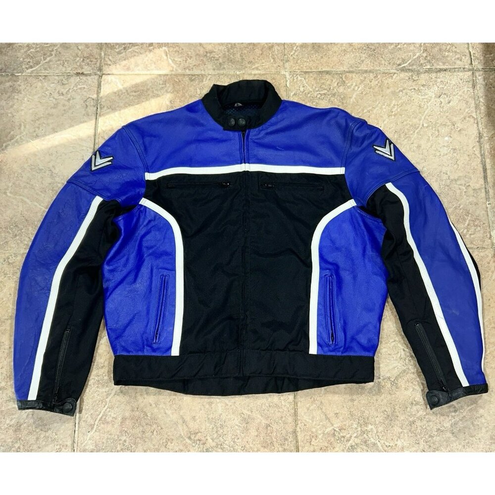 Frank Thomas Motorcycle Jacket Leather and Textile Armored Size UK 48/ EUR 58